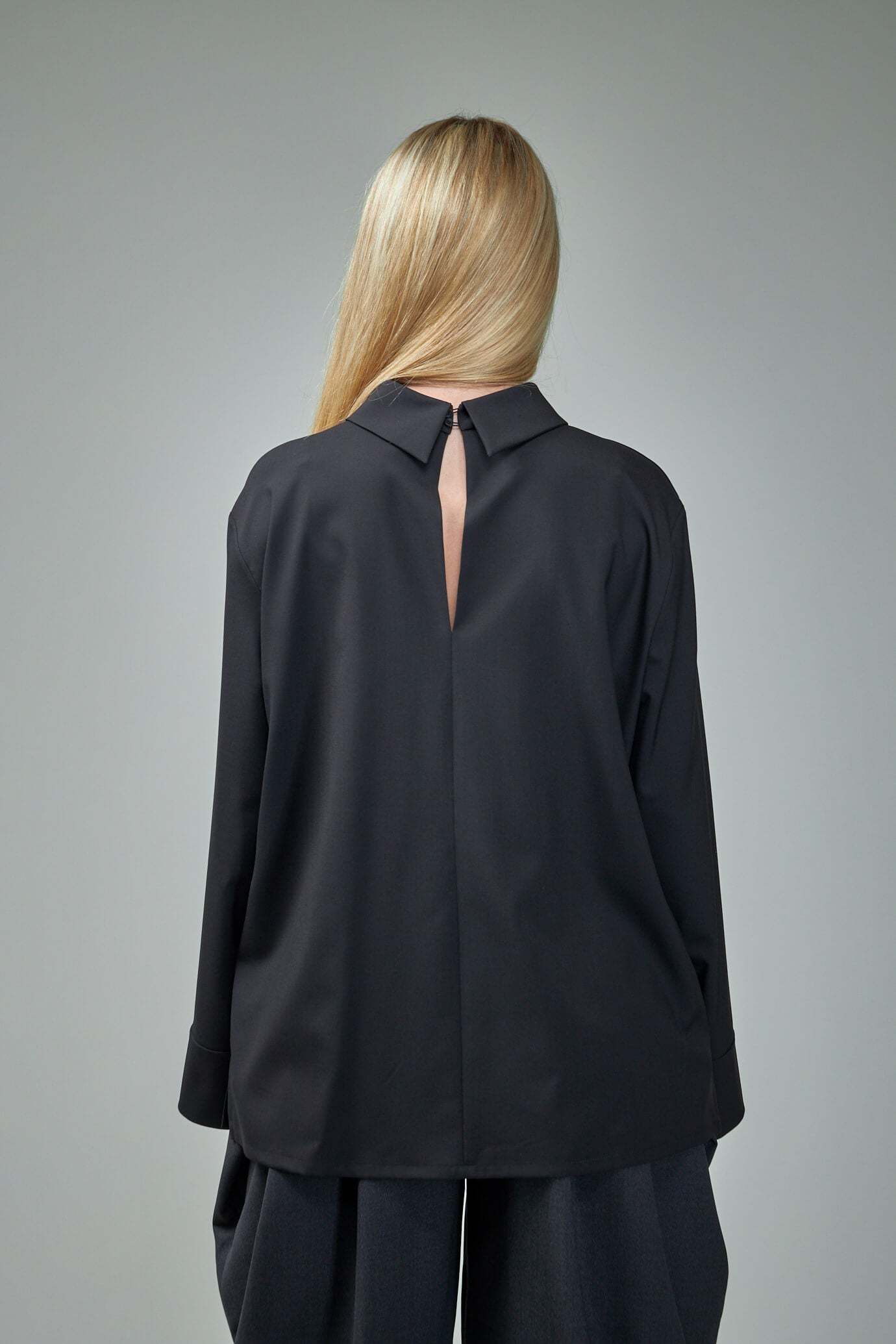 Loewe Mock-neck Wool Top In Black
