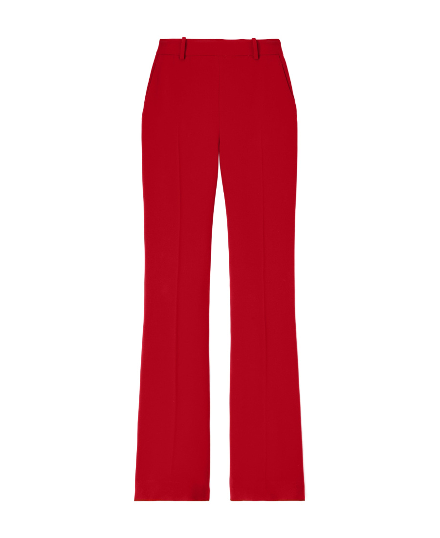 Ermanno Scervino High Waist Flared Trousers In Red