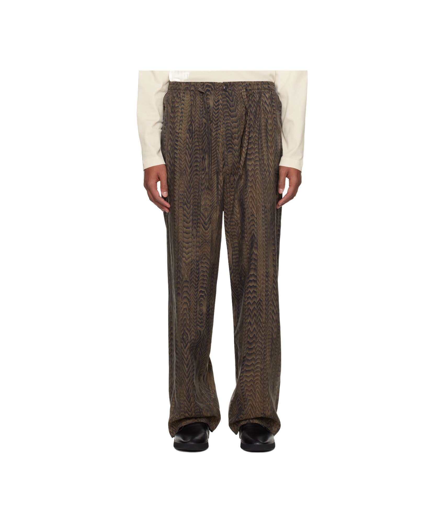 Lemaire Printed Pajamas In Brown