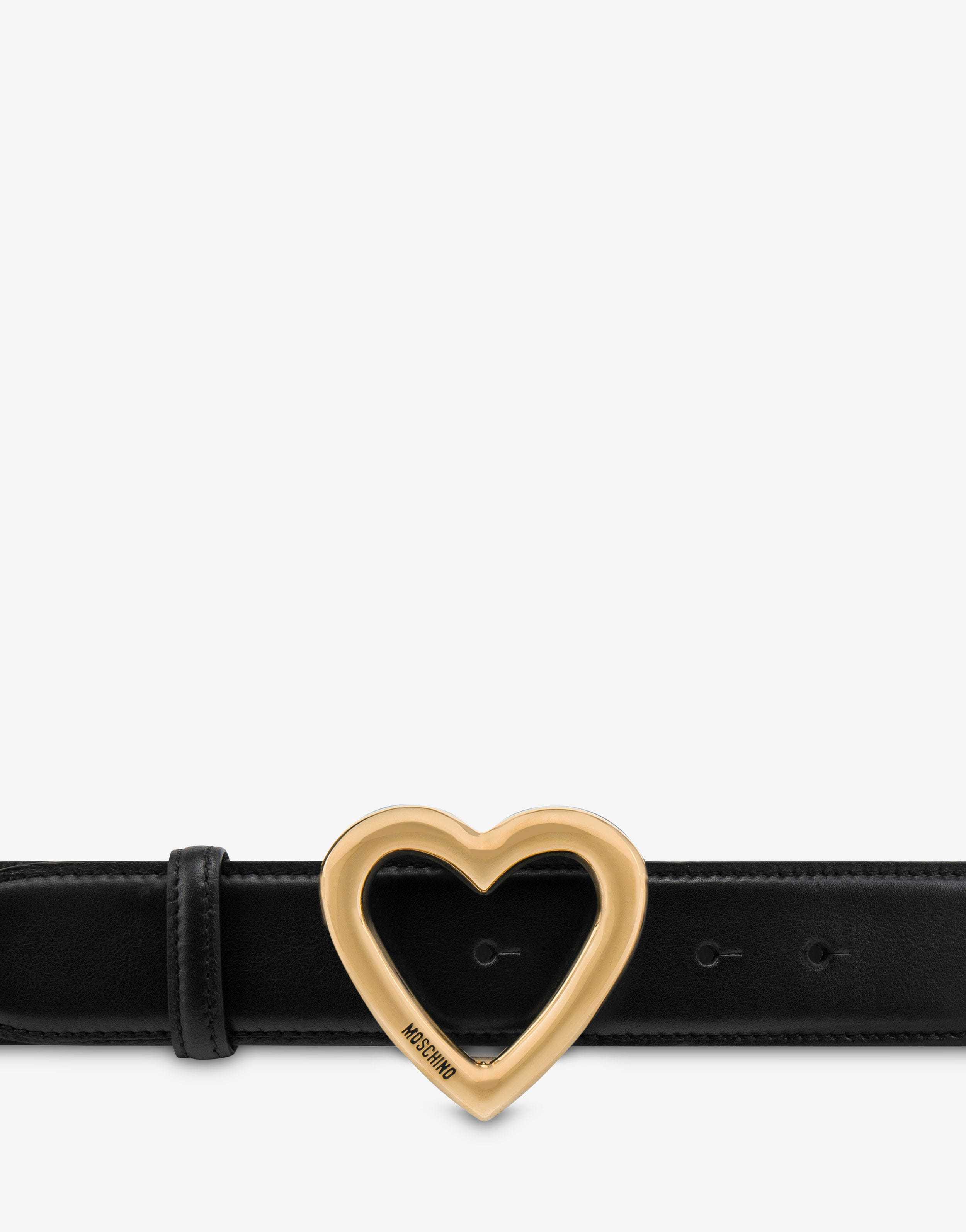Moschino Logo Belt In Black
