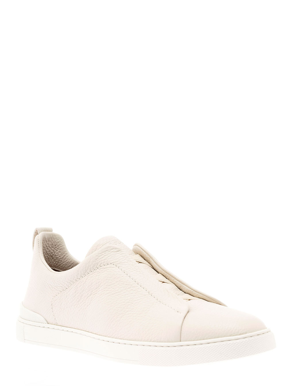 Zegna Triple Stitch Low-top Sneakers In Nude
