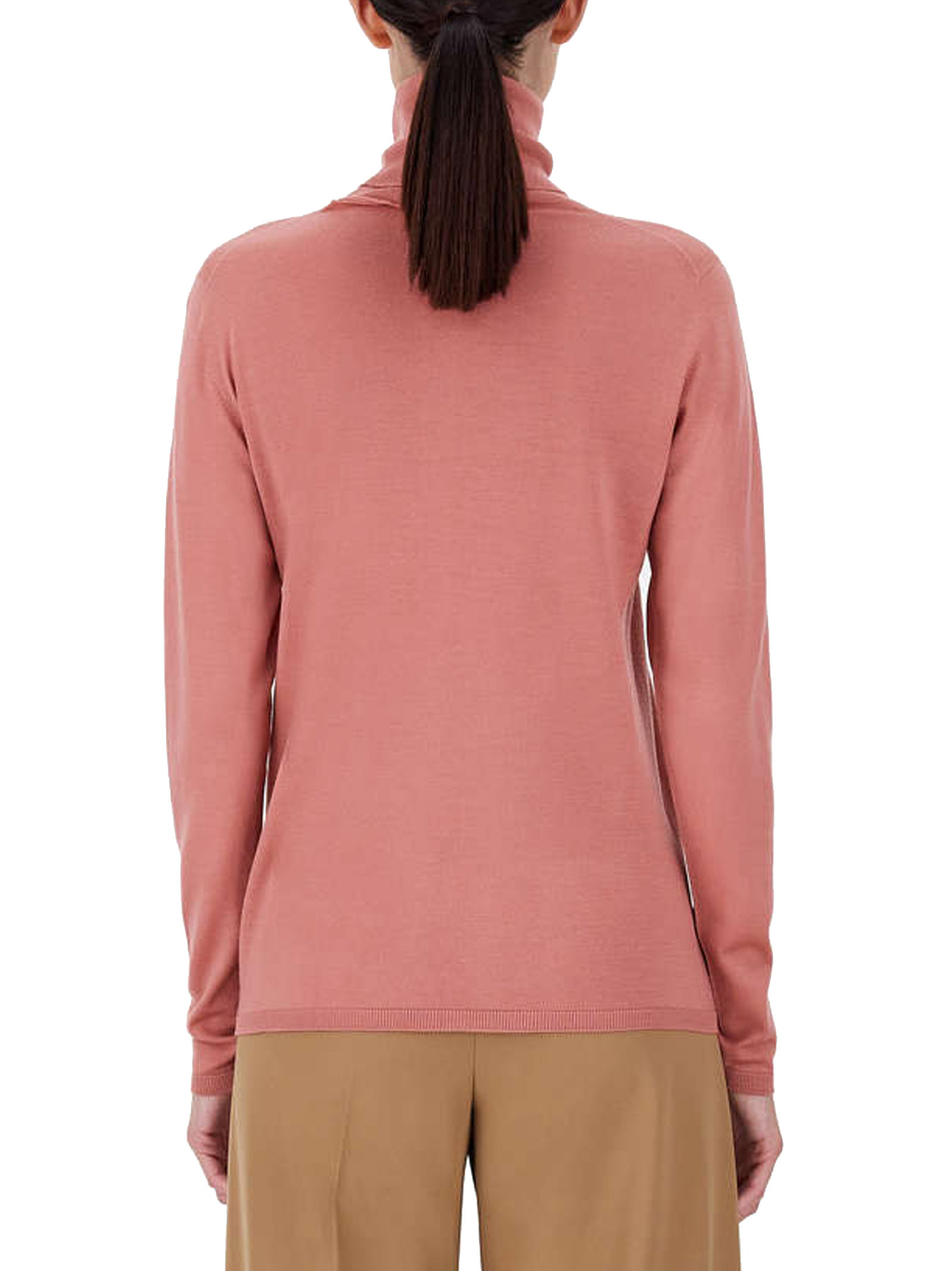 Max Mara Pure Natural Wool Yarn Pullover In Pink