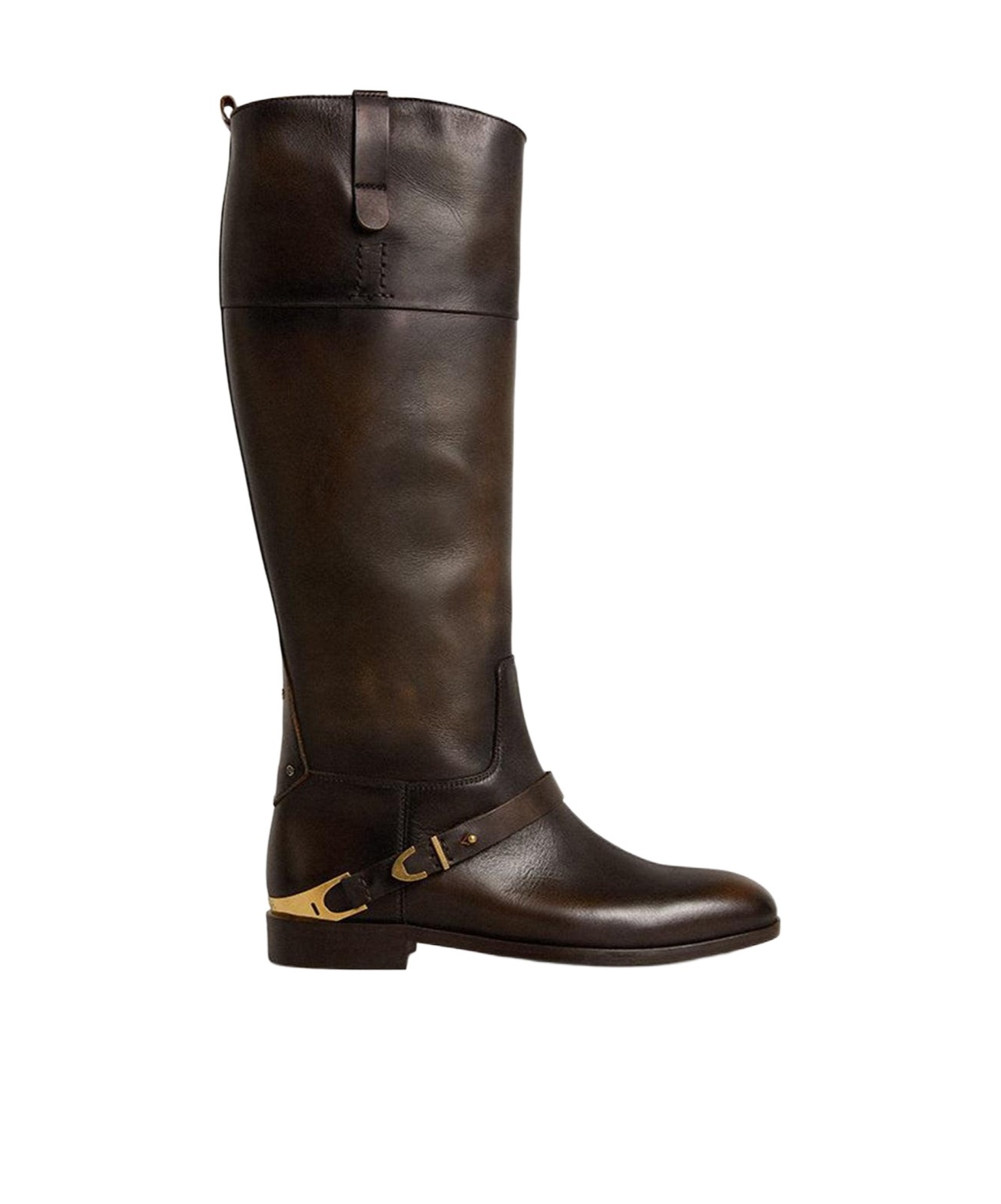 Golden Goose Round Toe Boots In Brown