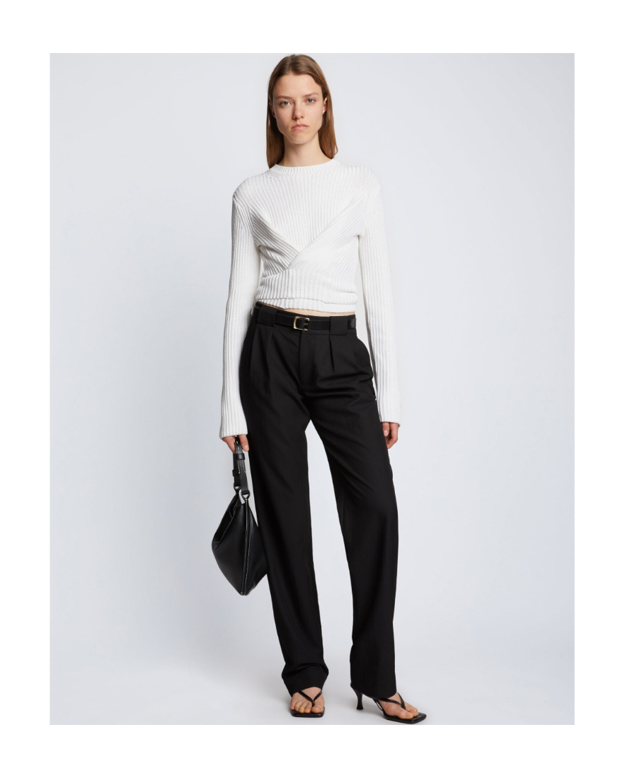 Shop Proenza Schouler Long-sleeved Sweater In White