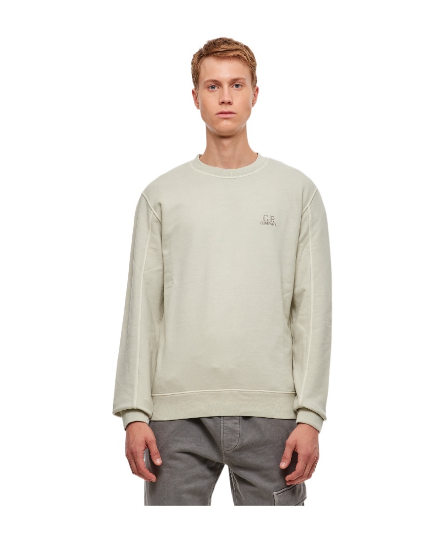 C.p. Company Embroidered Logo Sweatshirt In Nude