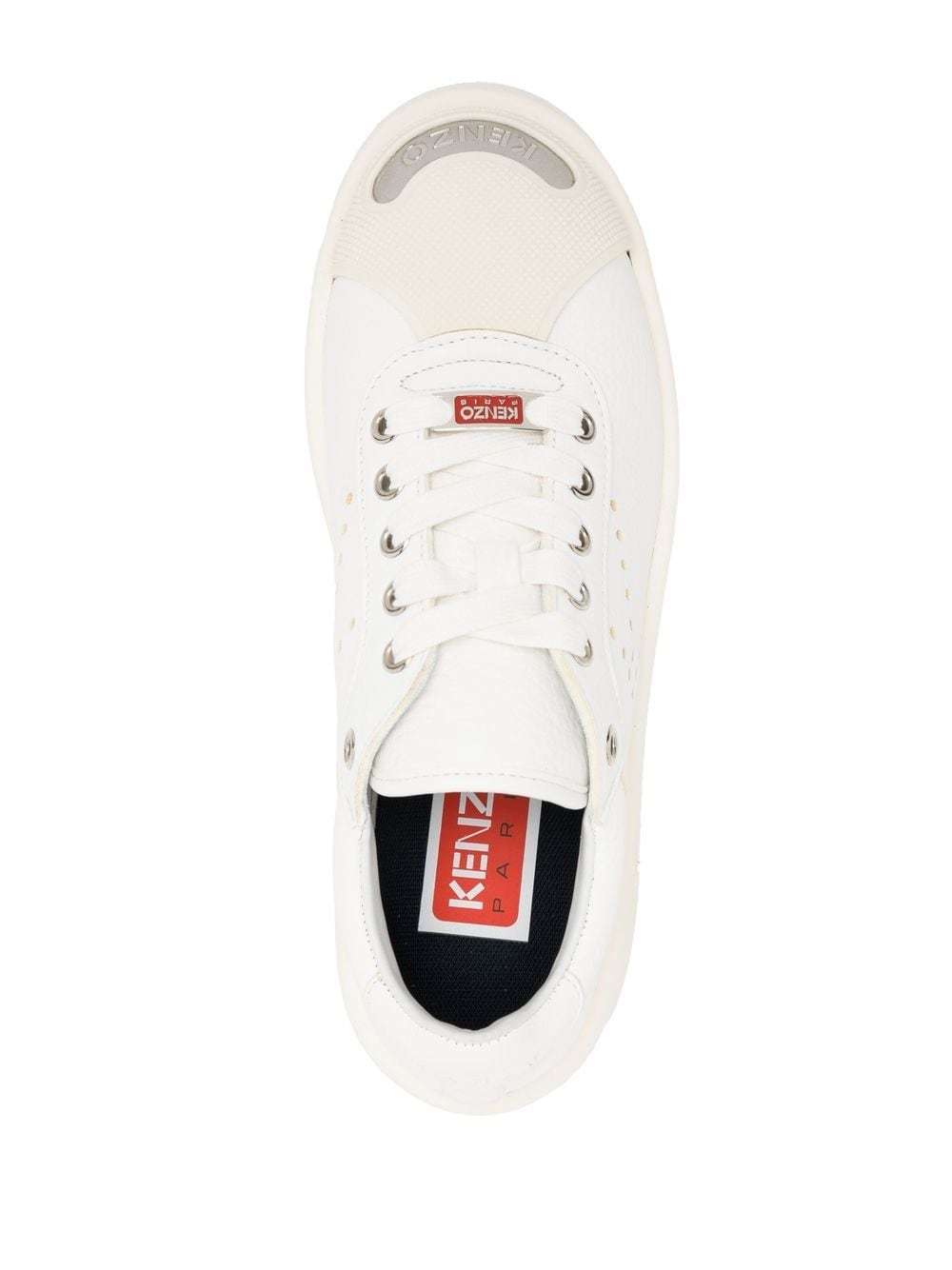 Kenzo Perforated Rubber Sole Sneakers In White