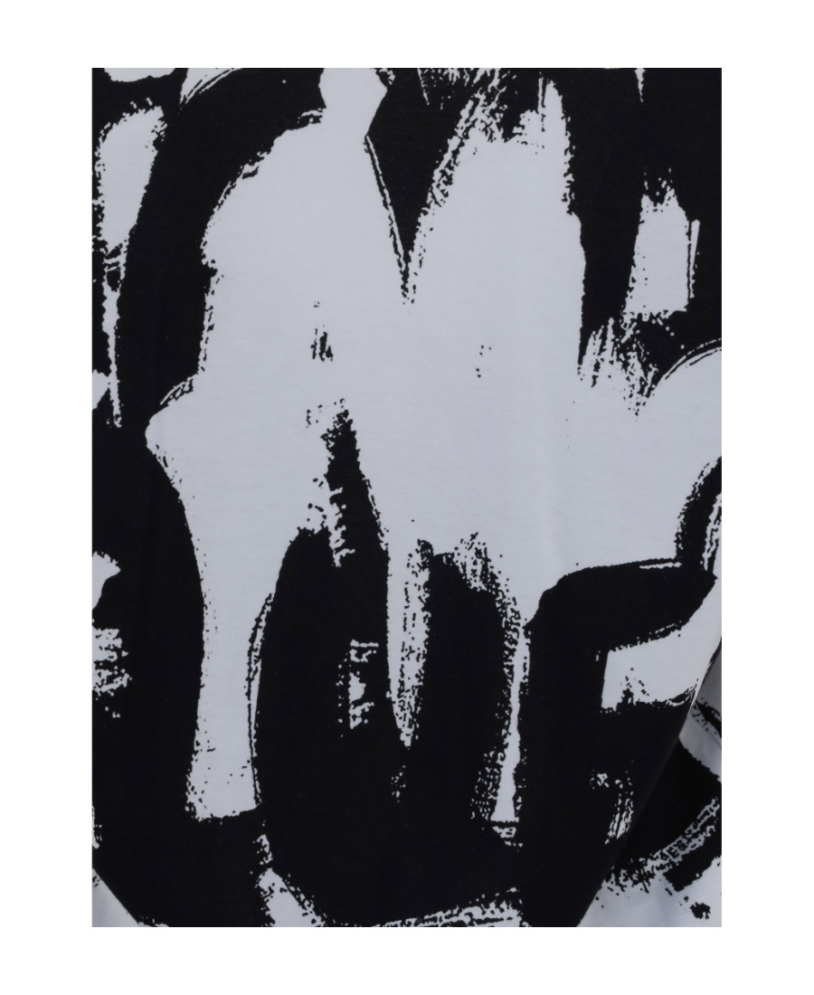 Alexander Mcqueen Graffiti Printed Cotton-jersey T-shirt In Black