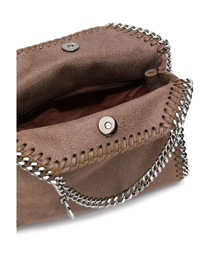 Stella Mccartney Falabella Tiny Tote Bag In Brown