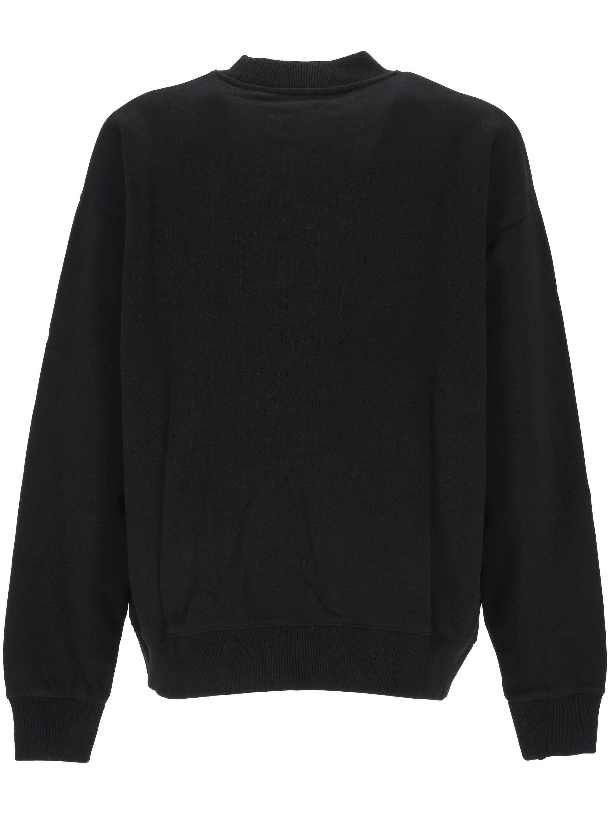Off-white Long-sleeved Sweater In Black