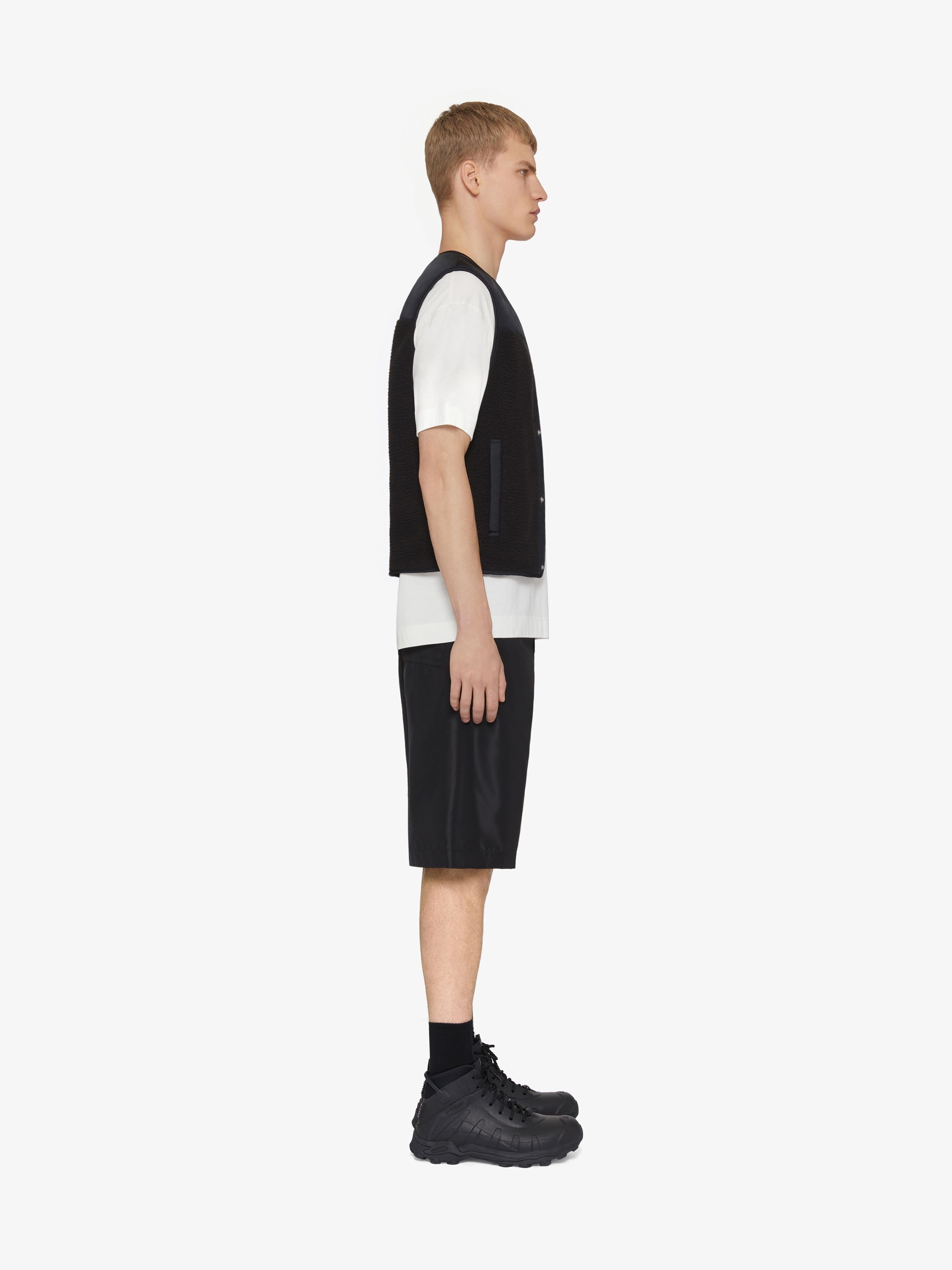 Givenchy Waistcoat In Mixed Fabrics In Black