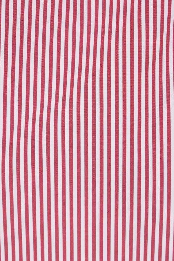 Brunello Cucinelli Striped Poplin Shirt In Pink