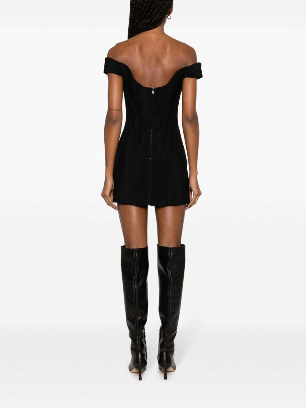 MUGLER STRAPLESS CORSET MINI DRESS 