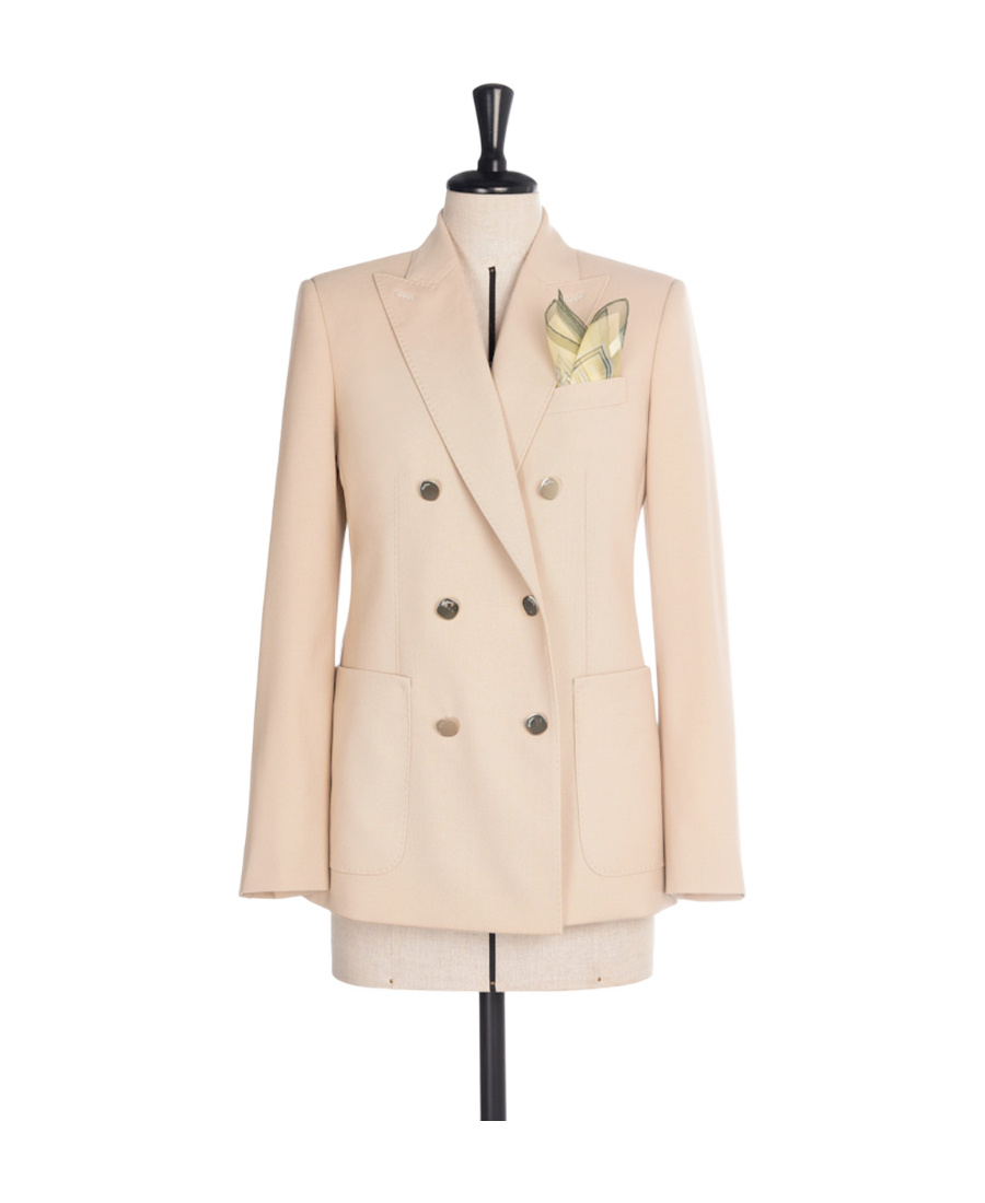 Max Mara Double-breasted Suit Jacket In Nude