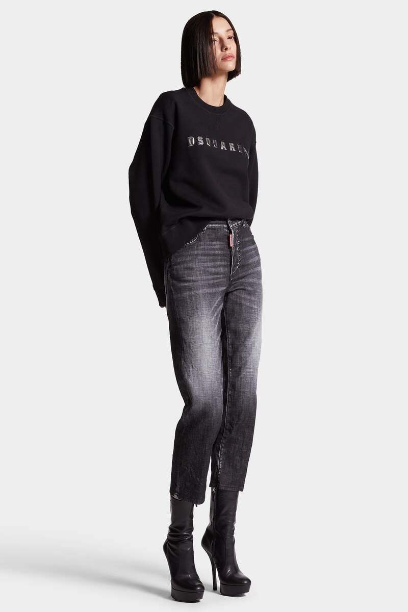 Dsquared2 Straight-leg Jeans With Faded Effect And 5 Pockets In Black
