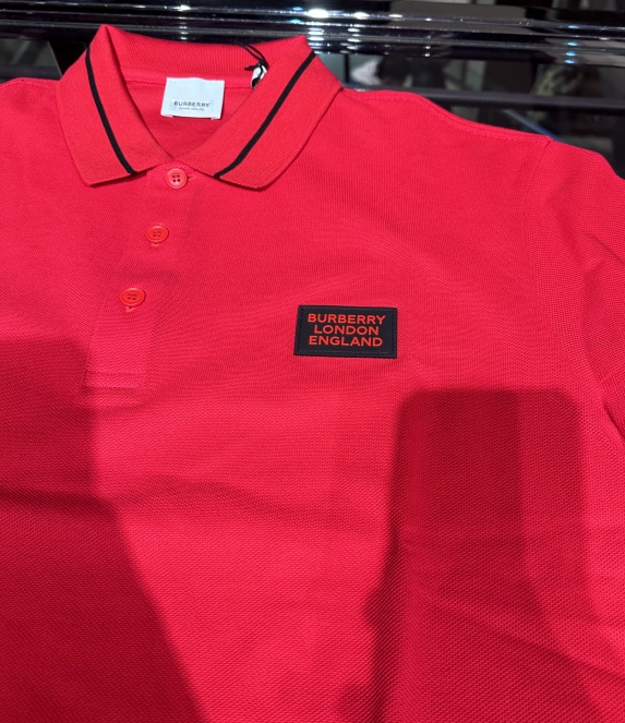 Burberry Logo Polo Shirt In Red