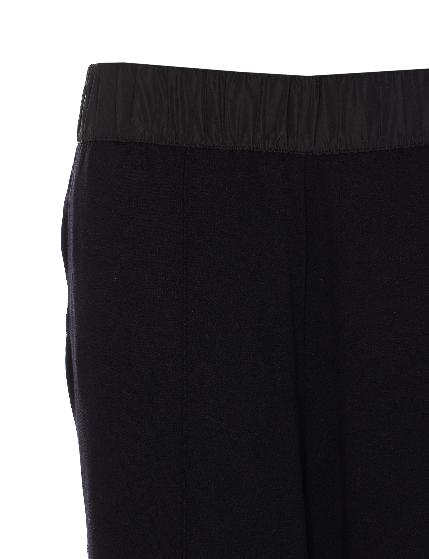 Herno Straight Leg Trousers With Elasticized Waist And Pockets In Black
