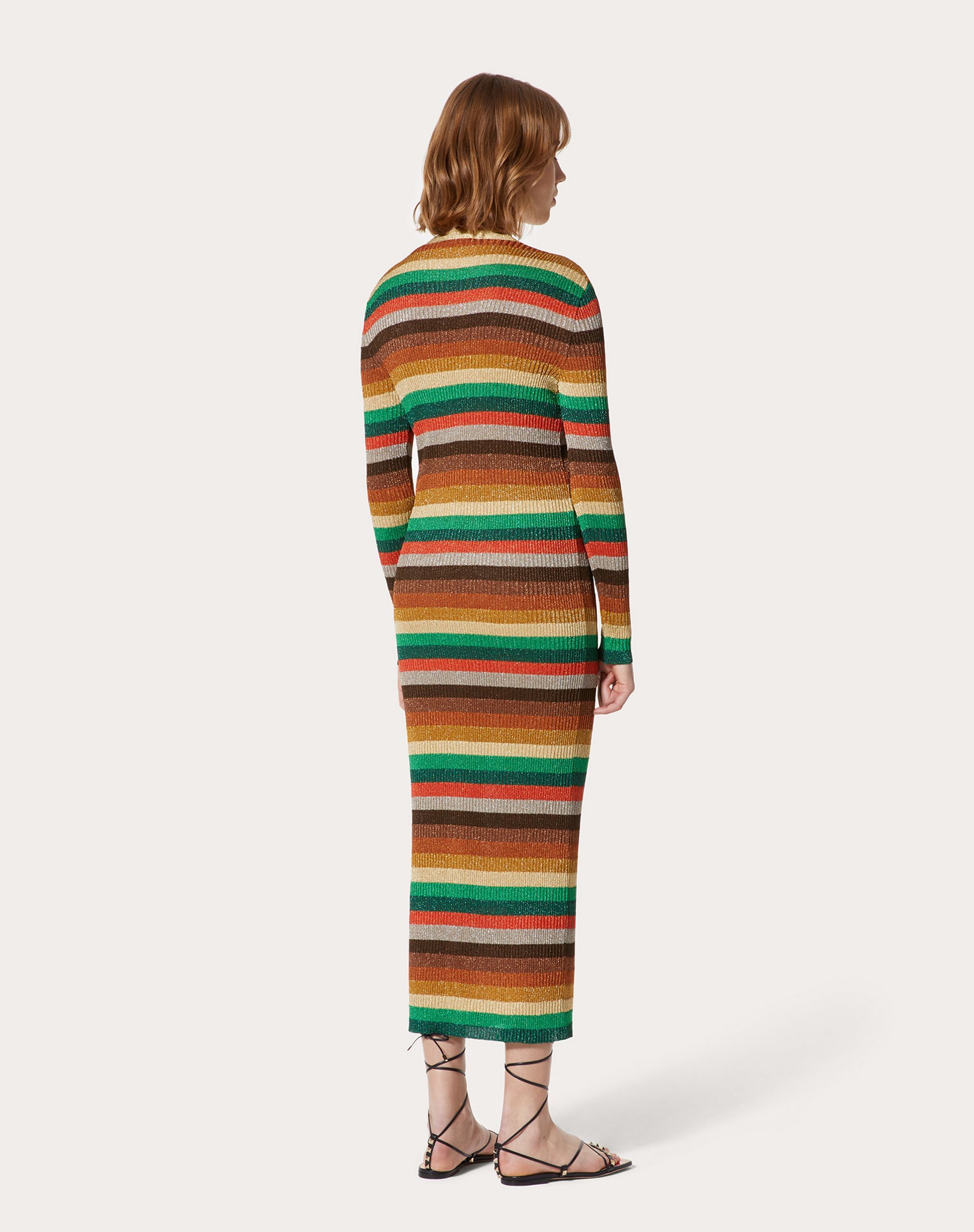 Valentino Jacquard Cardigan In Brown