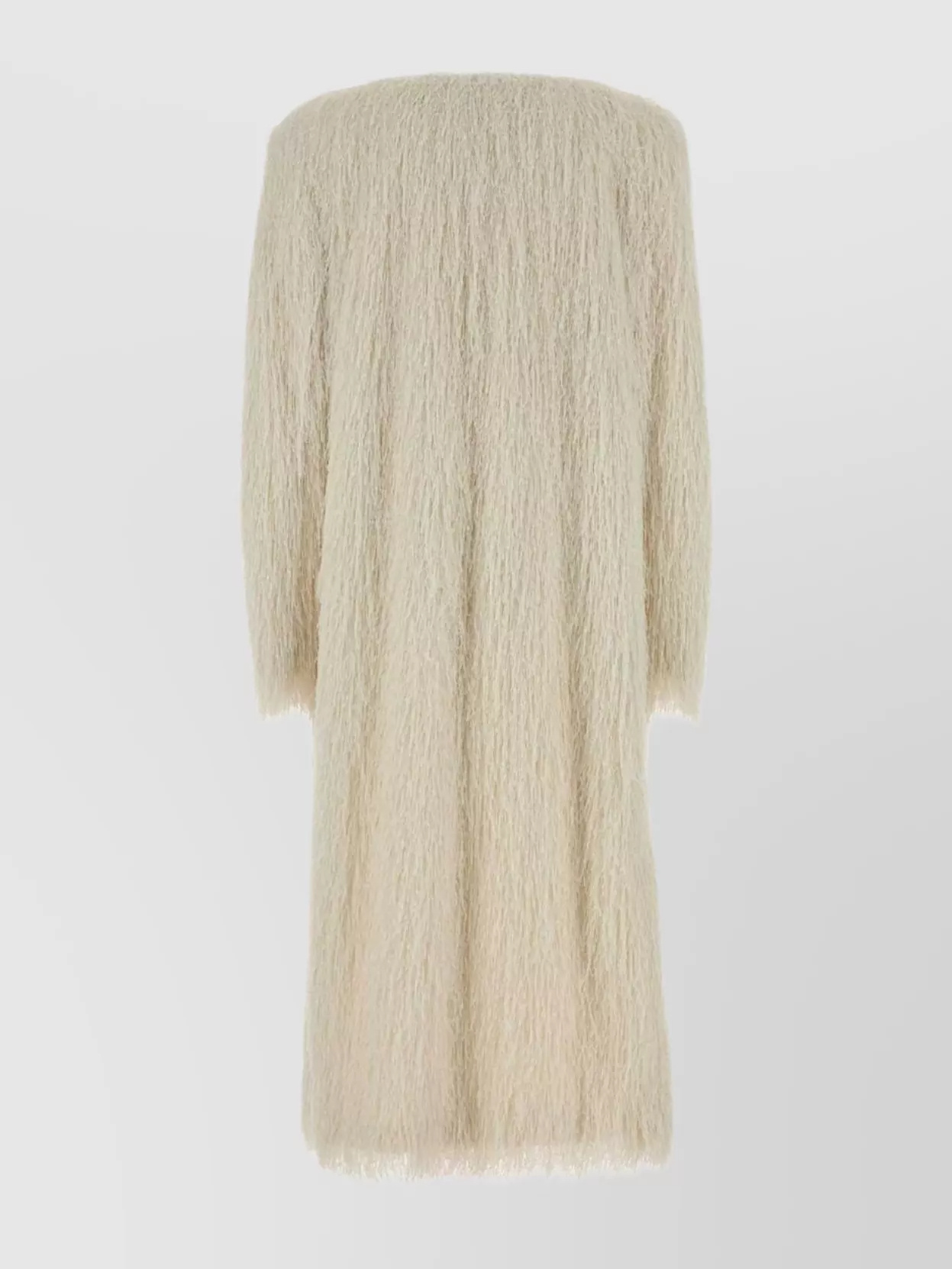 Dries Van Noten Textured Long Coat Belted At Waist In Brown