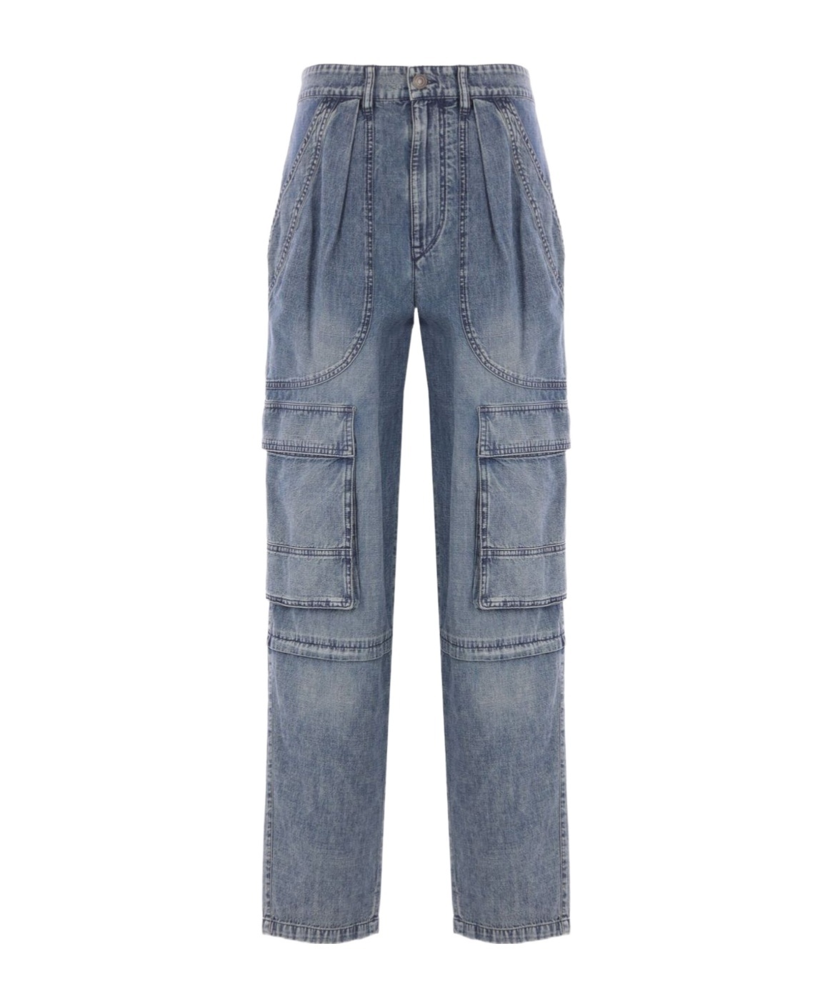 Isabel Marant Étoile Cargo Trousers Featuring Multiple Pockets In Blue