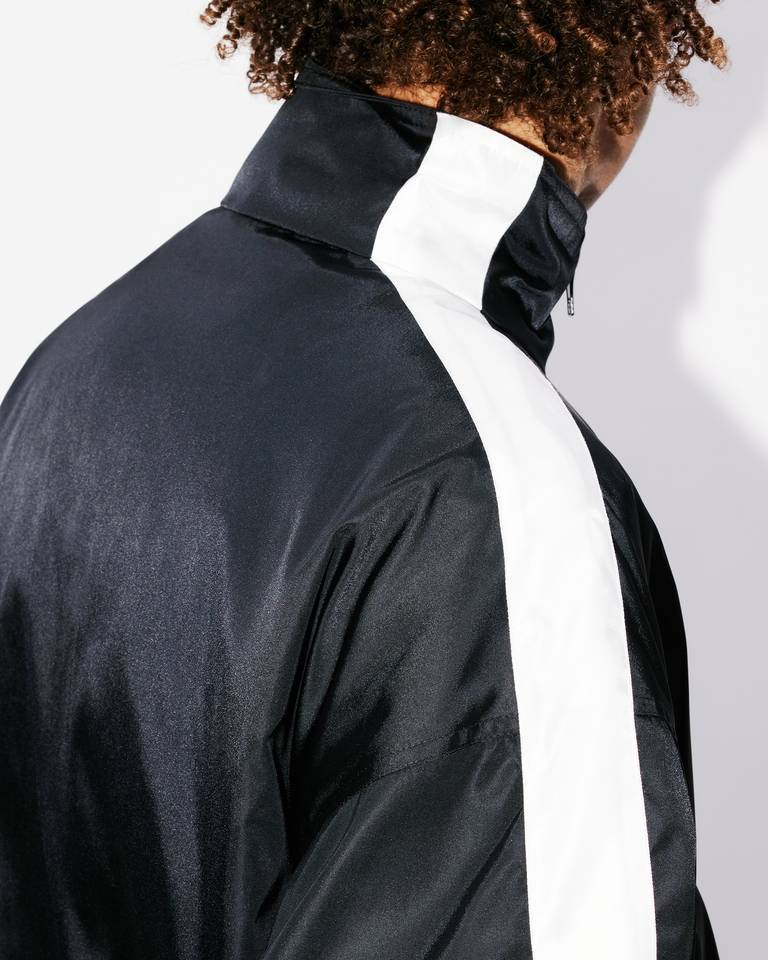 Kenzo Long-sleeved Casual Jacket With Standing Collar In Black