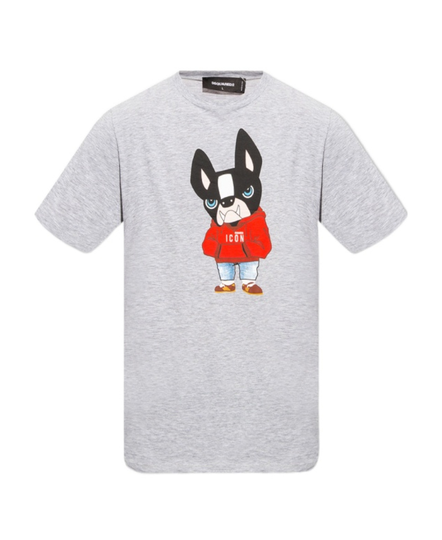 Dsquared2 Cartoon Short-sleeve T-shirt In Gray