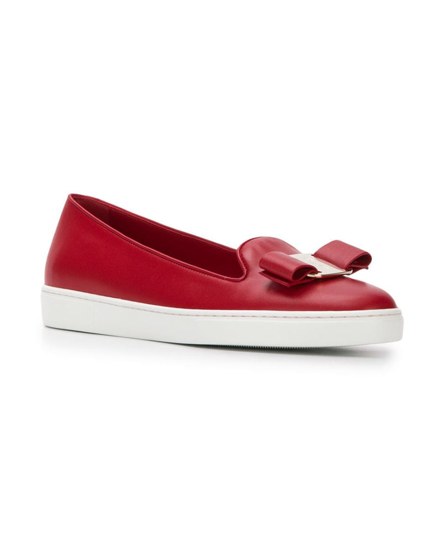 Ferragamo Ballerina Flat Shoes In Red