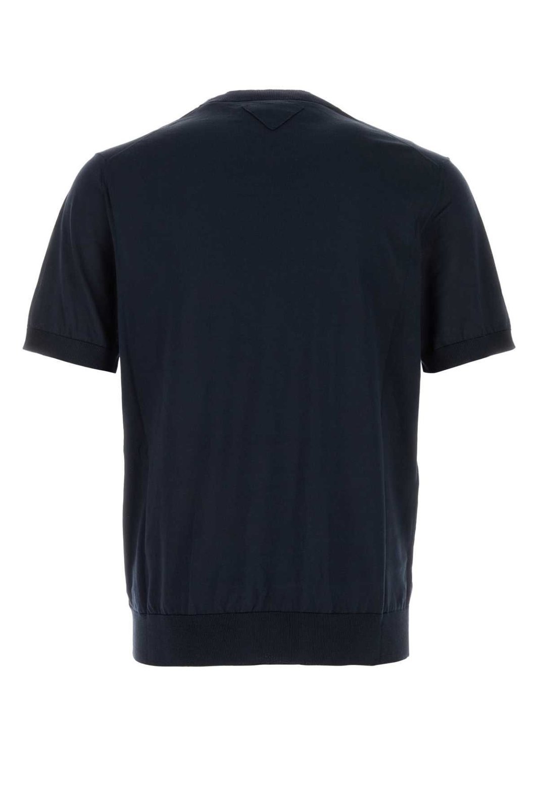 Prada Short-sleeved Crewneck Jumper In Blue