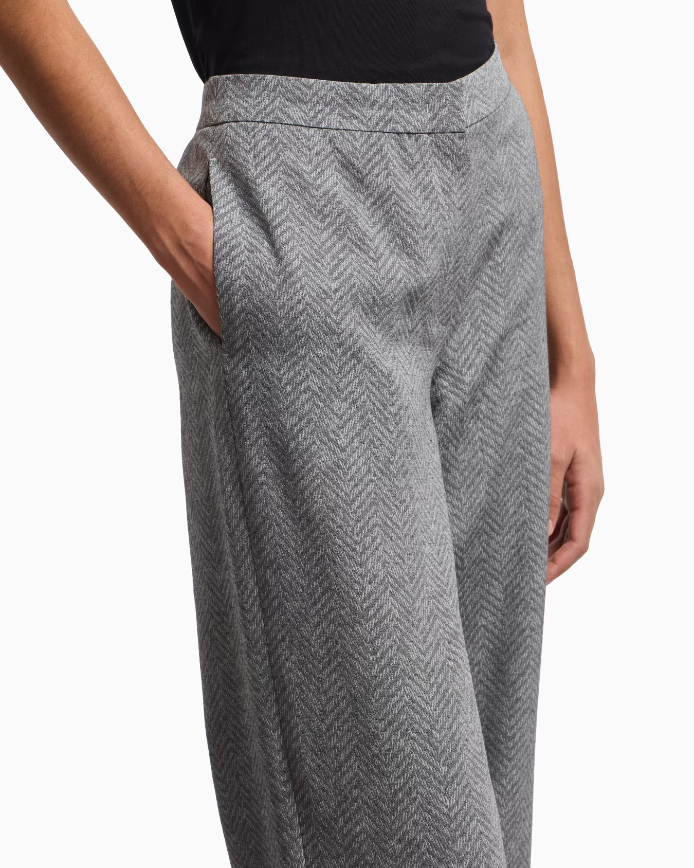 Emporio Armani Straight-leg Trousers In Gray