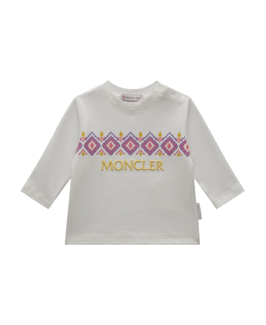 Moncler Open-necked Black Shirt In White