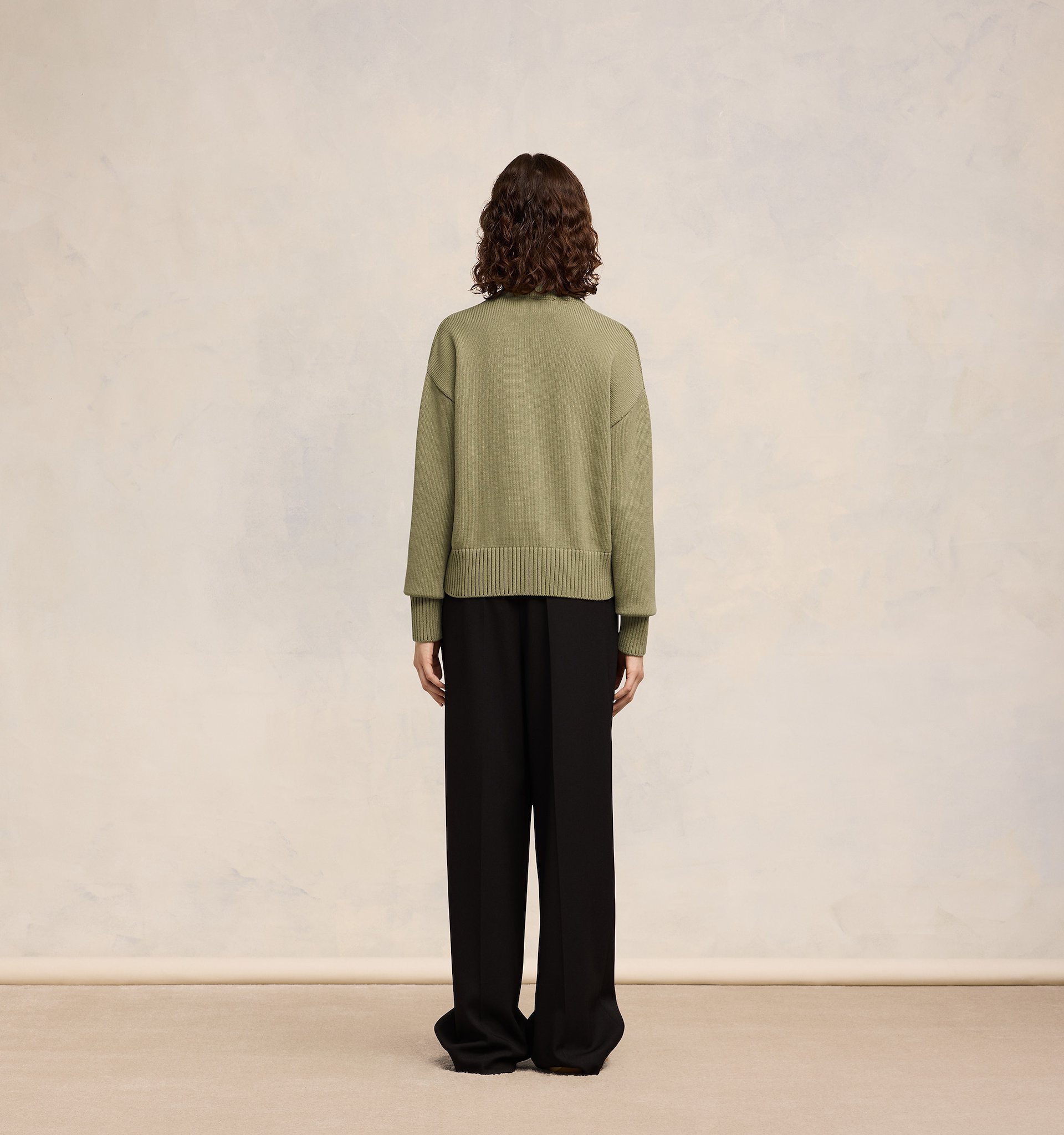 Shop Ami Alexandre Mattiussi Ami De Coeur Cardigan In Nude