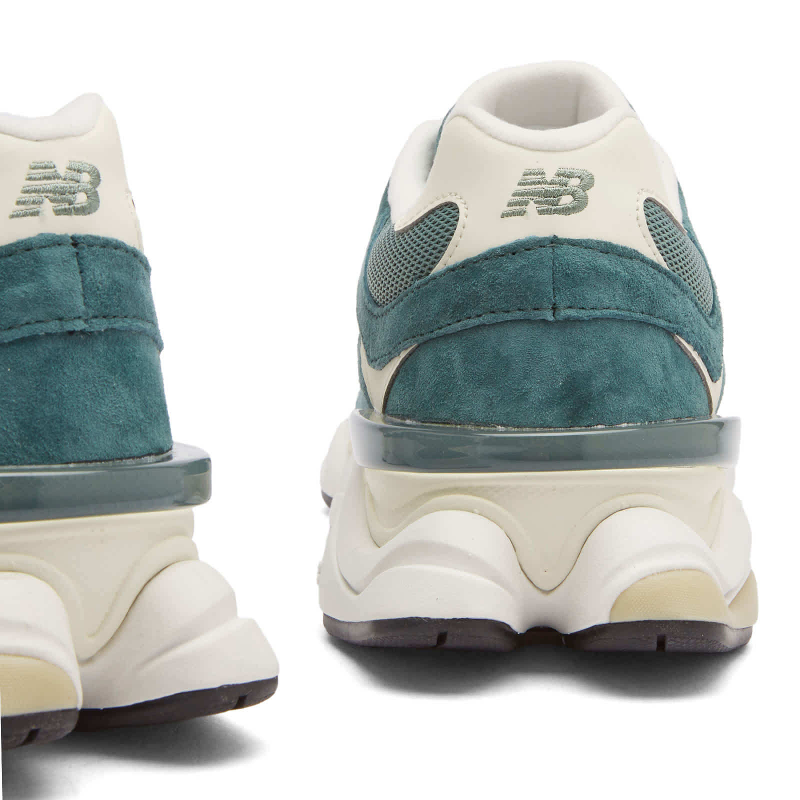 New Balance Teal Sneakers With Textured Suede In Green