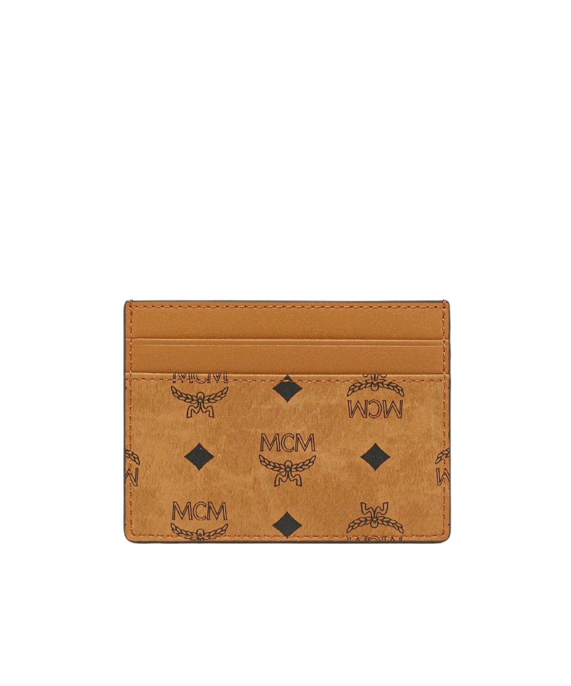 Mcm Aren Visetos Card Holder In Brown