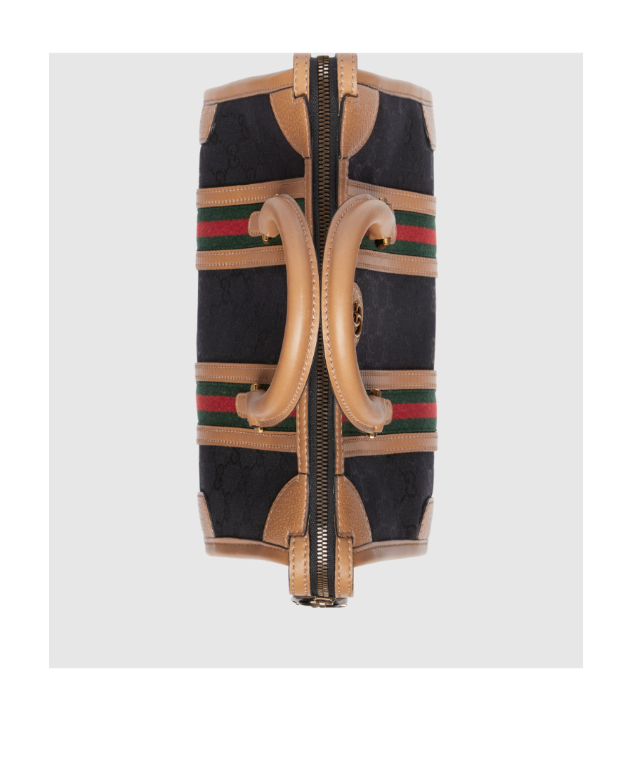 Gucci Double G Web-stripe Tote Bag In Black