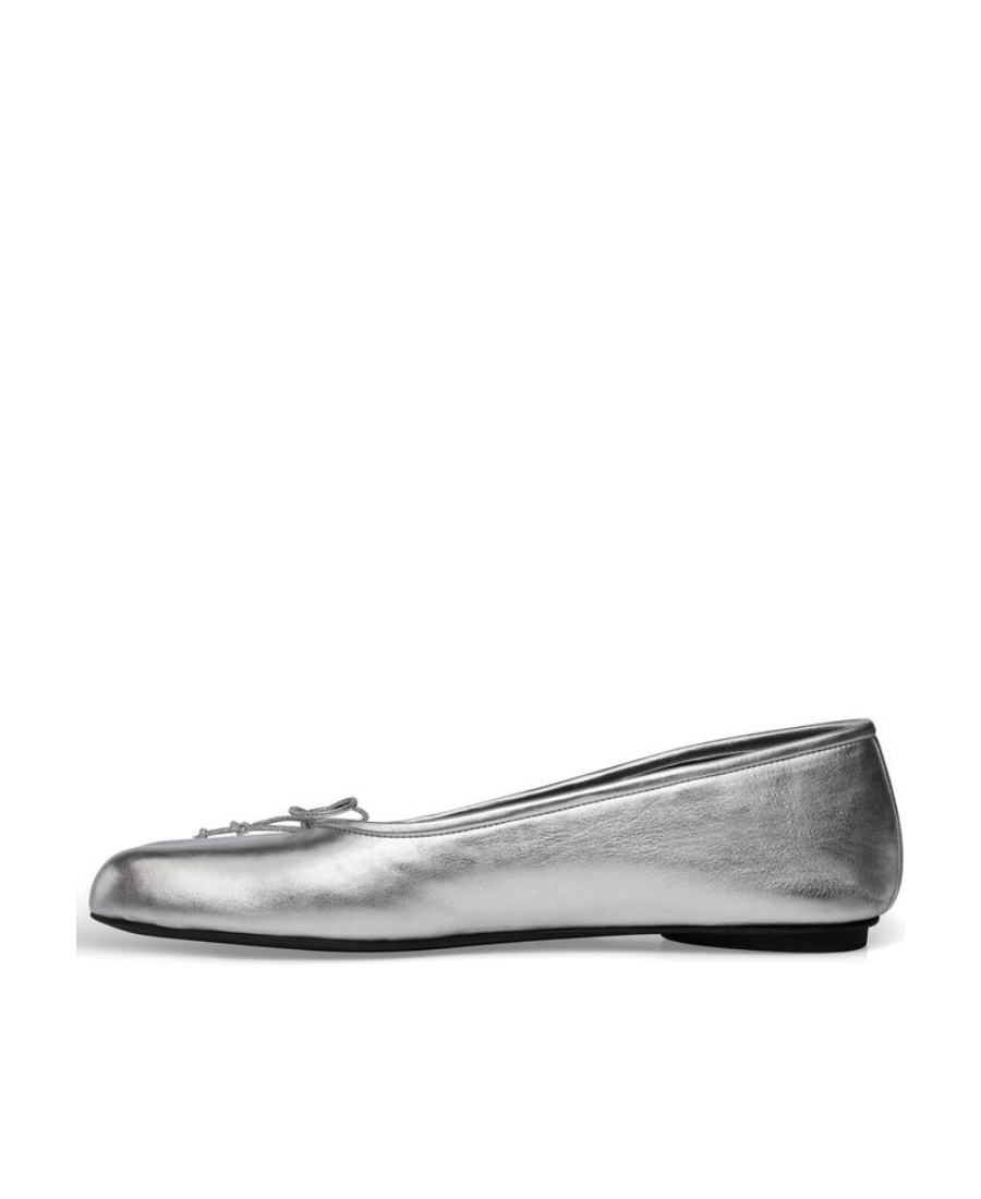 Balenciaga Fetish Moulded Leather Ballerina Shoes In Gray