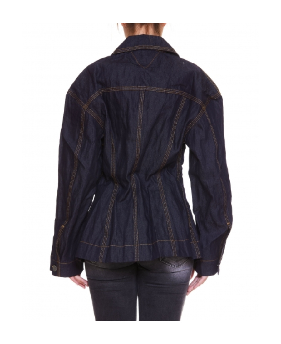 Bottega Veneta Long Sleeve Denim Jacket In Blue