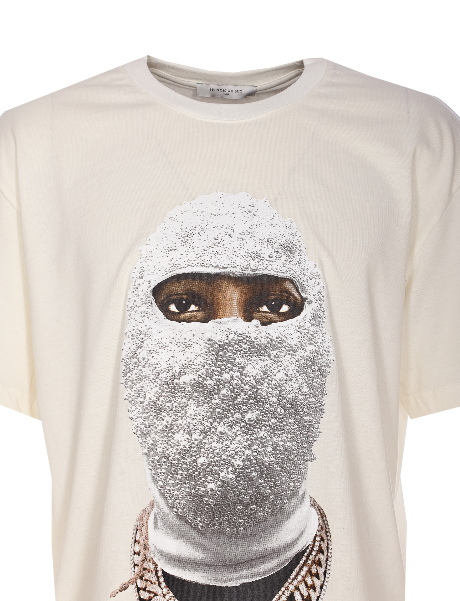 Ih Nom Uh Nit Future Mask Graphic Crewneck T-shirt In White