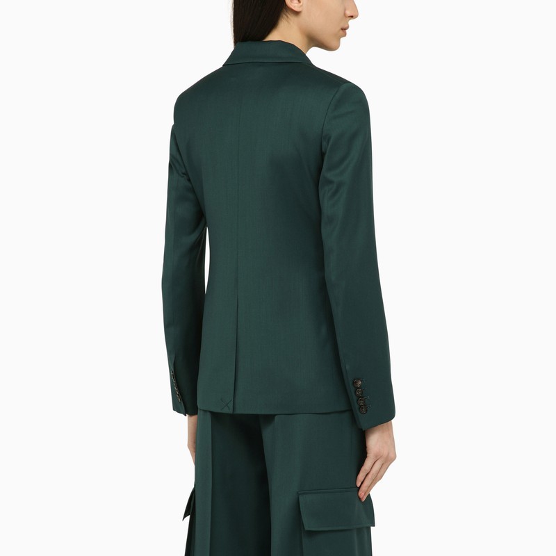 Amiri Forest Green Double-breasted Jacket In Wool