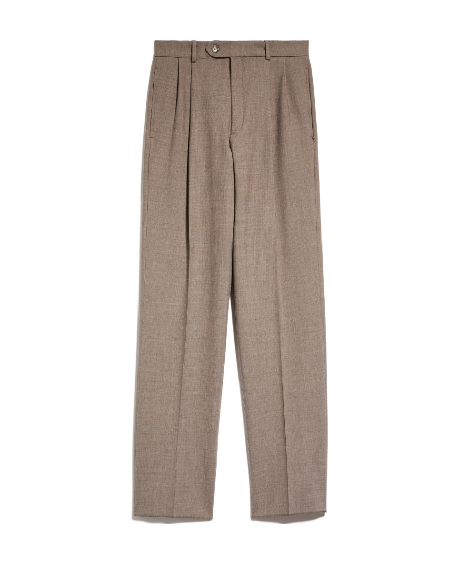 Sportmax Ferito Wool Tapered Trousers In Gray