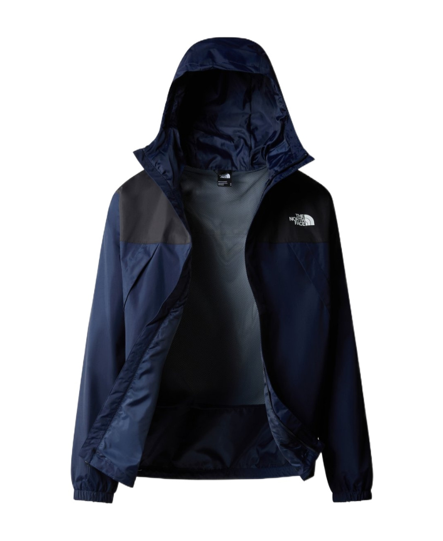 The North Face Seasonal Mountain Button Hooded Jacket In Blue