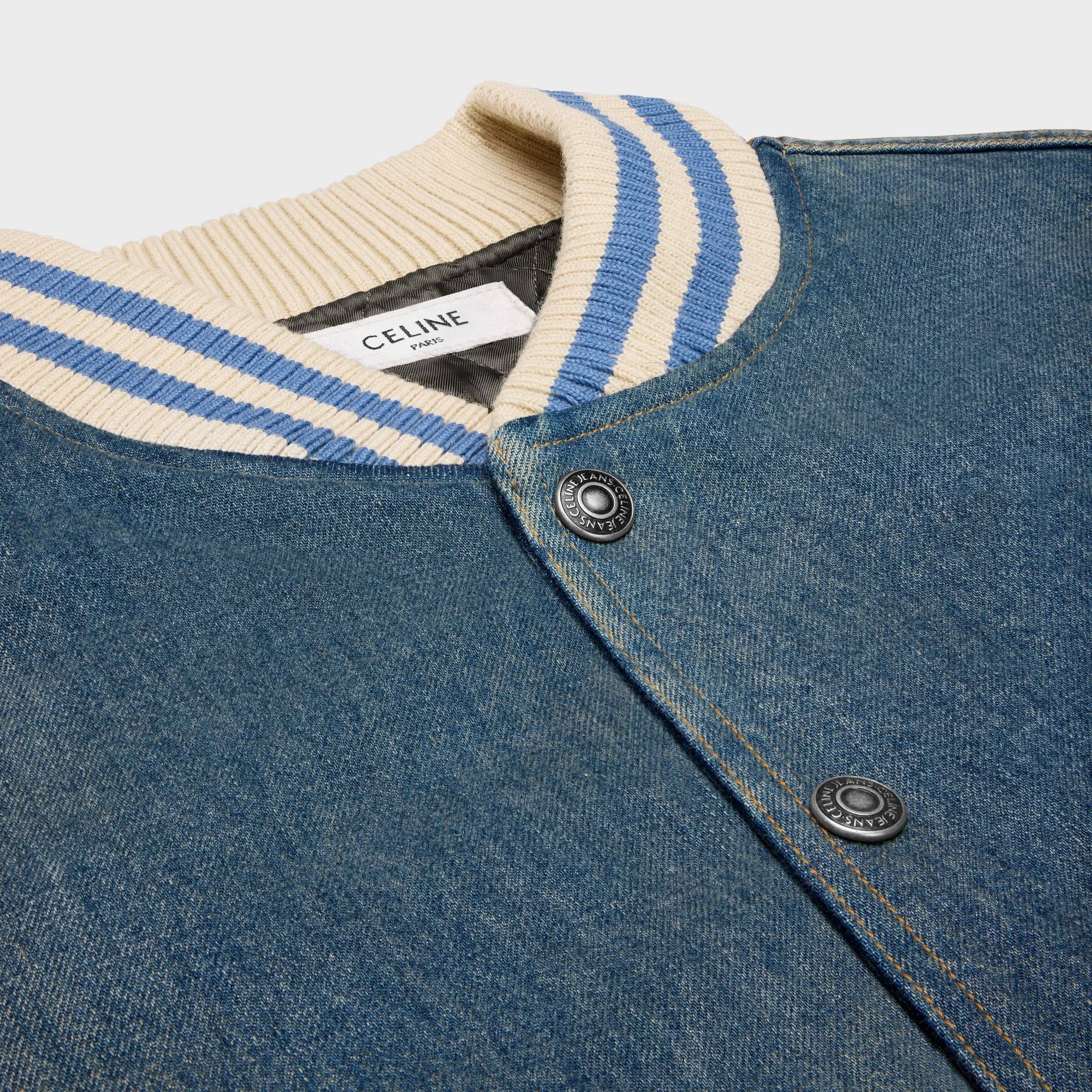 Celine Long Sleeve Casual Jacket In Blue