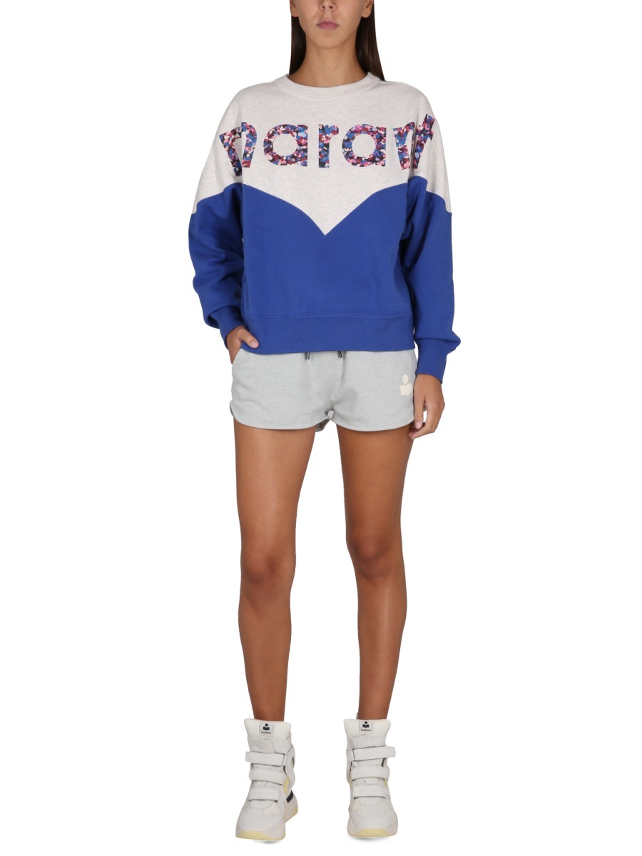 Isabel Marant Étoile Logo-print Drawstring Shorts In White