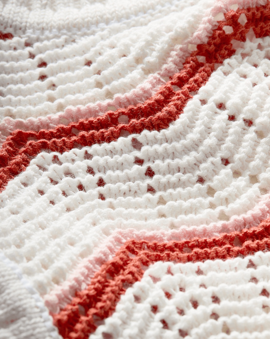 Shop Veronica Beard Jerrel Cropped Knit Tank Top In Rice White/pink Shell Color/persimmon Color