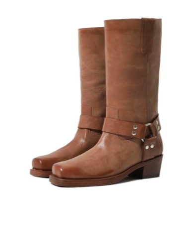 Paris Texas Roxy Distressed Leather Biker Boots In Brown