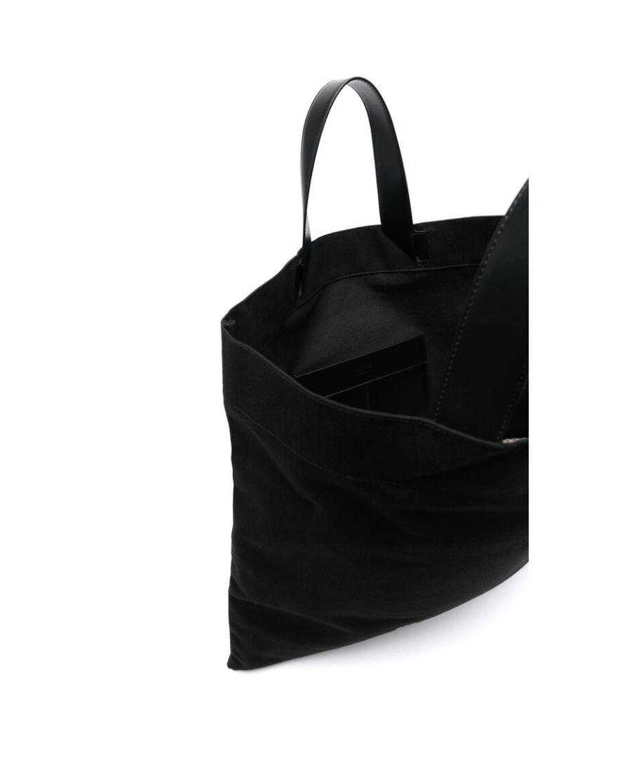 Jil Sander Logo-print Tote Bag In Black