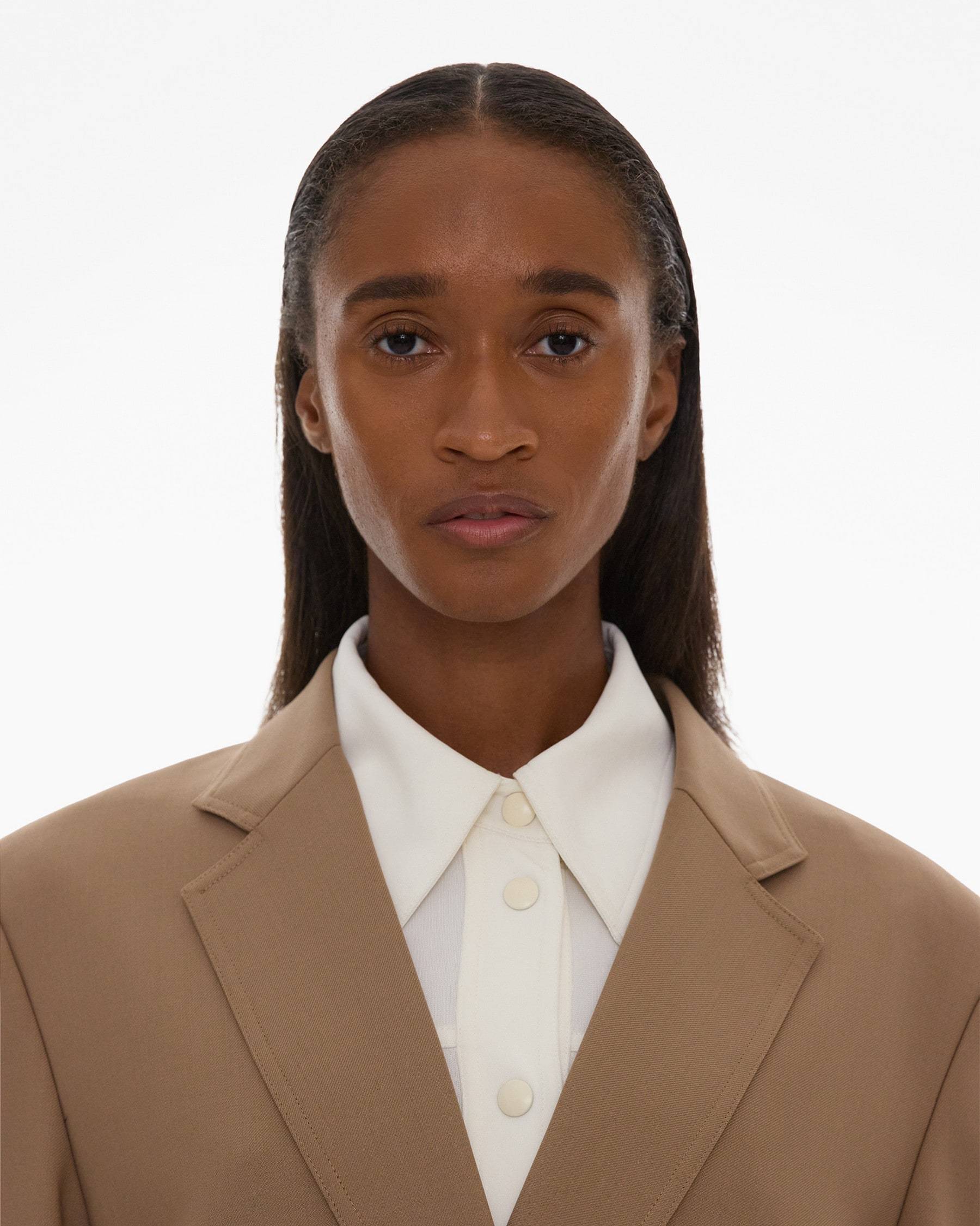 Helmut Lang Single-breasted Blazer Front Pockets In Brown