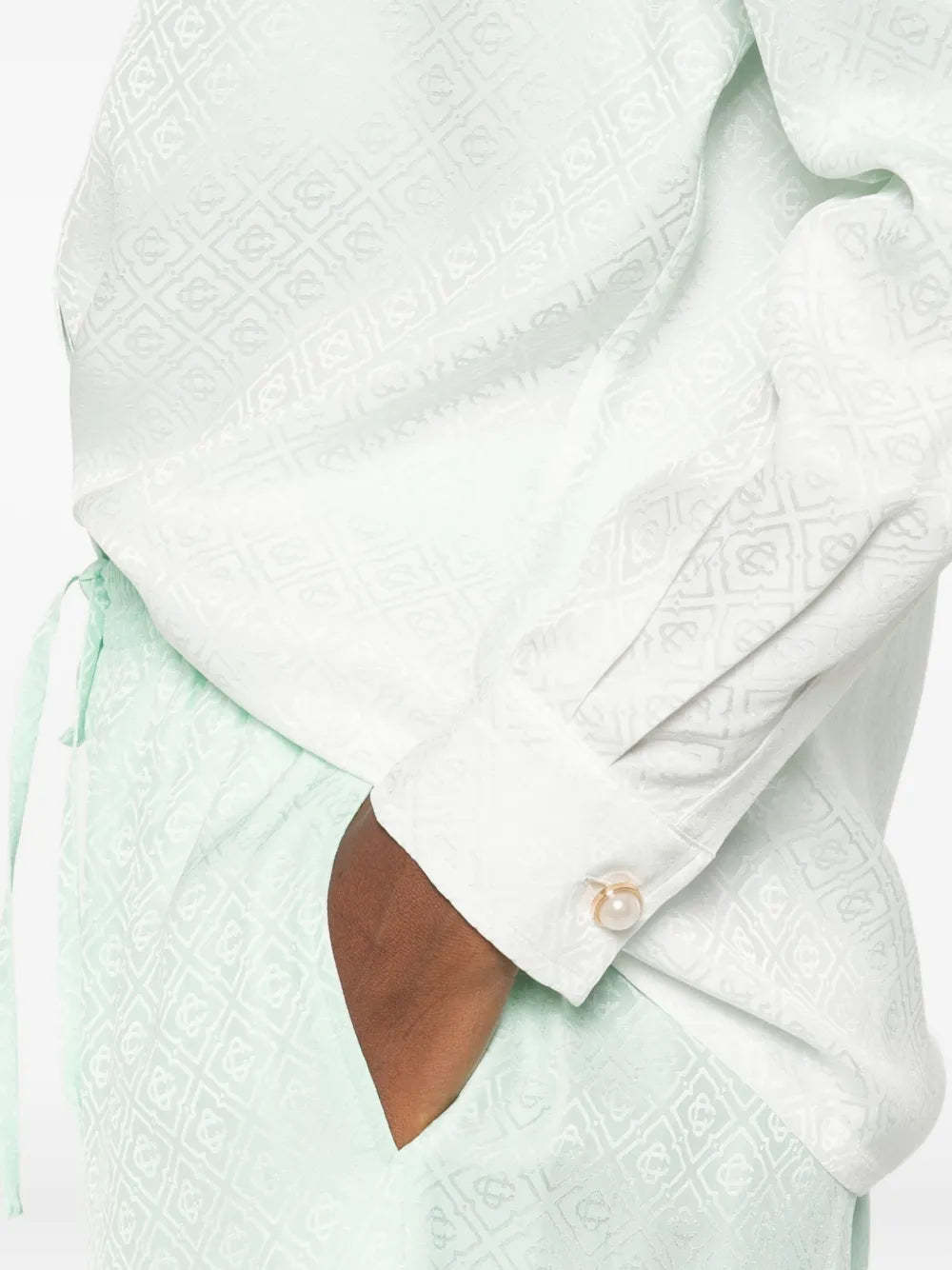 Casablanca Gradient Textured Shirt In White