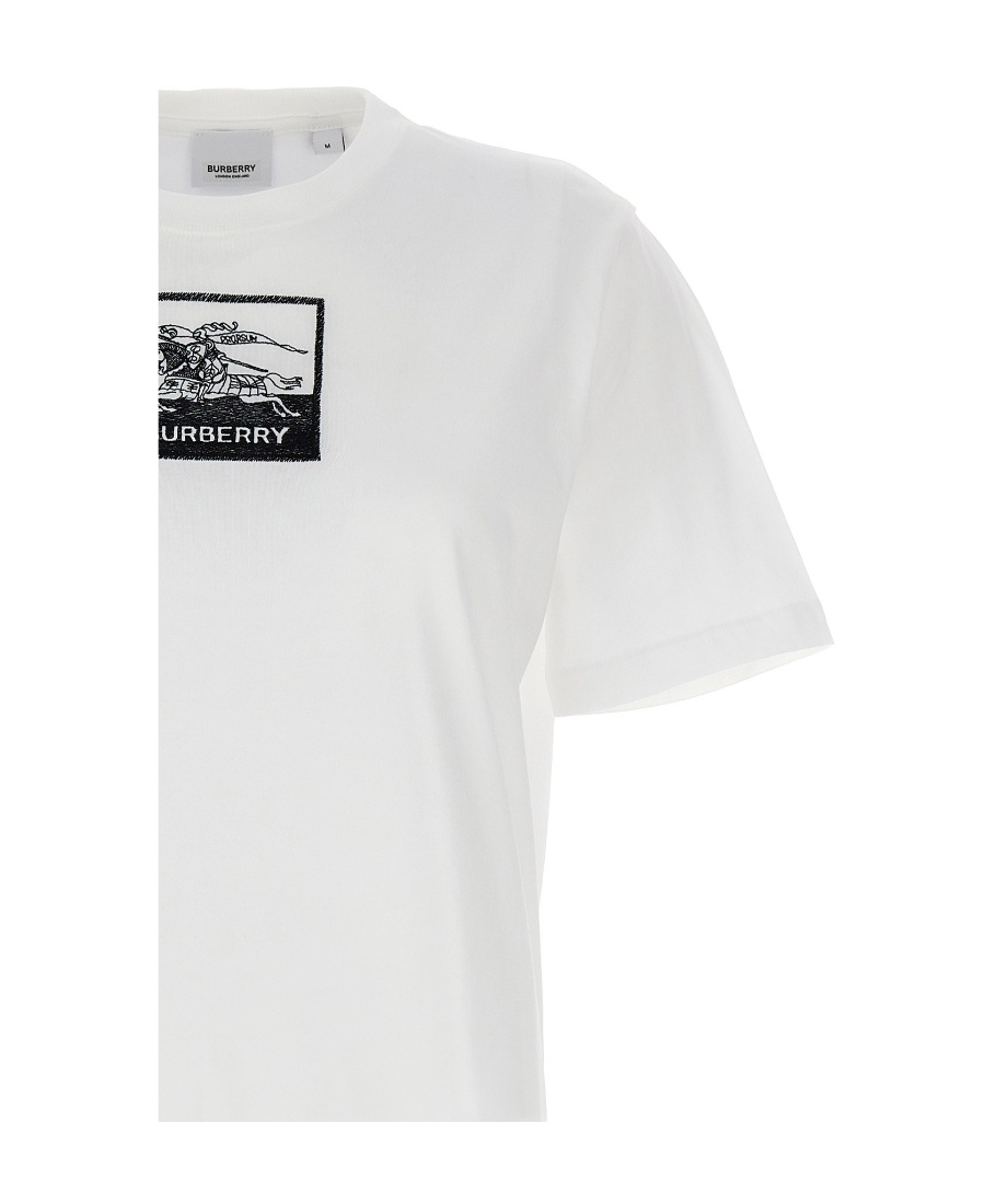 Burberry Ekd Embroidered Logo T-shirt In White