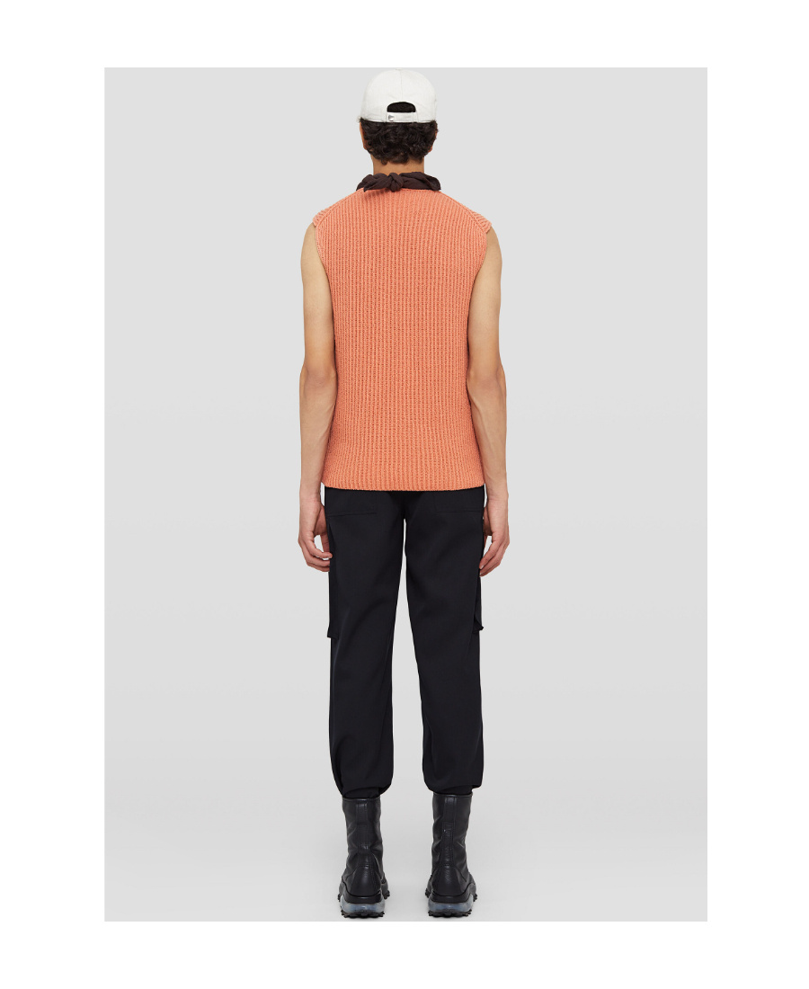 Jil Sander Ribbed Knitted Vest In Pink