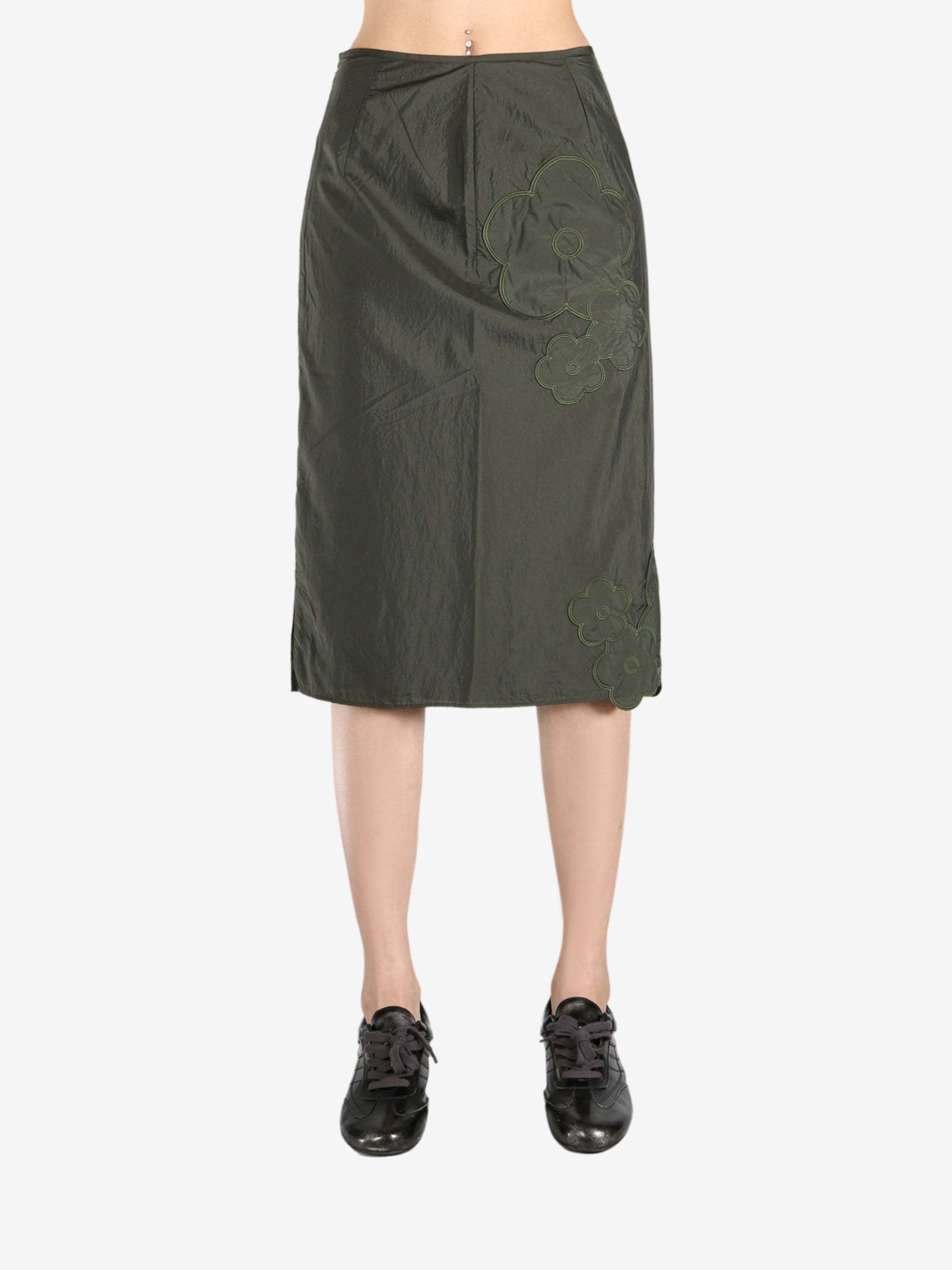 Cecilie Bahnsen Allegria Floral-embroidered Midi Skirt