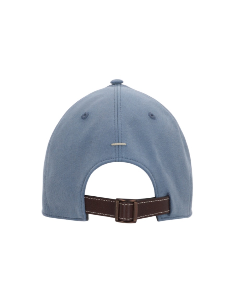 Brunello Cucinelli Logo-print Cap In Blue